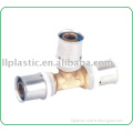 pex-al-pex pipes brass fitting Press fitting tee